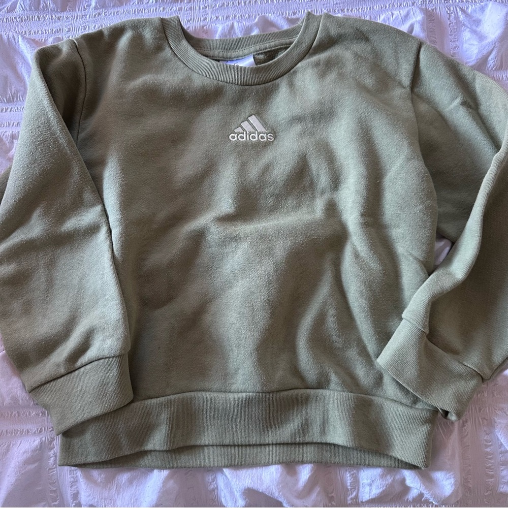 Green Adidas Sweater Size 5T